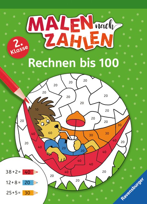 RAVENSBURGER Buch Malen nach Zahlen 2. Klasse Rechnen bis 100