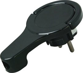 KOPP Winkelstecker extra flach Schwarz