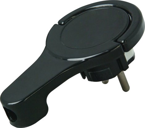 KOPP Winkelstecker extra flach Schwarz
