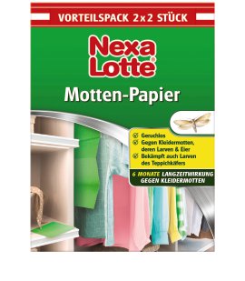 Nexa Lotte® Mottenpapier - Vorteilspackung 2 x 2 Stk.