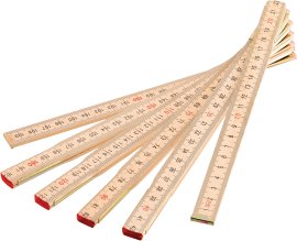 SUKI Gliedermaßstab Holz Natur 2 m