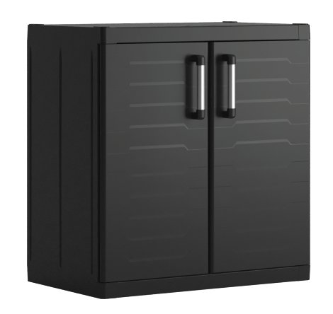 Kunststoffschrank Detroit XL Niedrig Schwarz