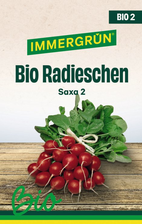 IMMERGRÜN Tütensamen BIO Radieschen Saxa 2