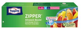 TOPPITS® Allzweckbeutel Zipper 6 l 12 Stk.