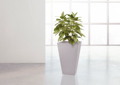 LIENBACHER Übertopf Capri Sand Kunststoff 27x27x45 cm