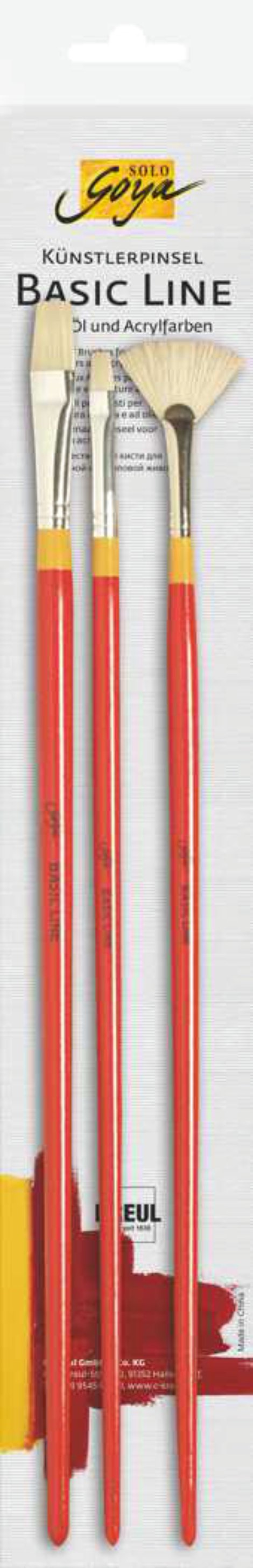 KREUL Pinsel-Set Basic Line Borste gemischt