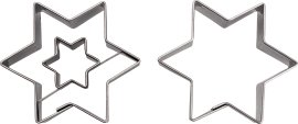Keksausstecher Stern Duo Edelstahl 2-tlg. 4,5 cm
