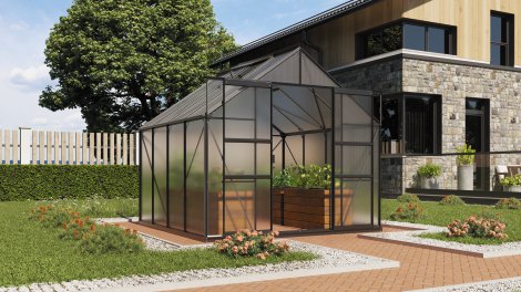 VITAVIA Gewächshaus Mars 6700 HKP 4 mm Schwarz