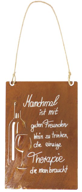 Gartenschild Gute Freunde 24x35 cm (BxH)