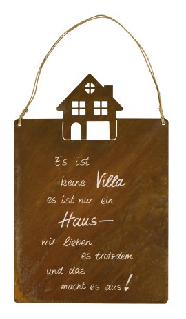 Gartenschild mit Beschriftung Haus 25x35 cm (BxH)