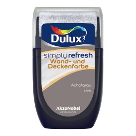 DULUX Simply Refresh Wand und Deckenfarbe Test Achatgrau 30 ml