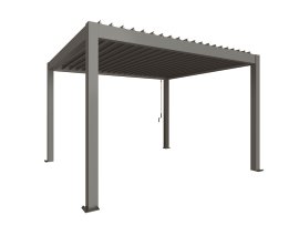 BIOHORT Pergola Quarzgrau-Metallic