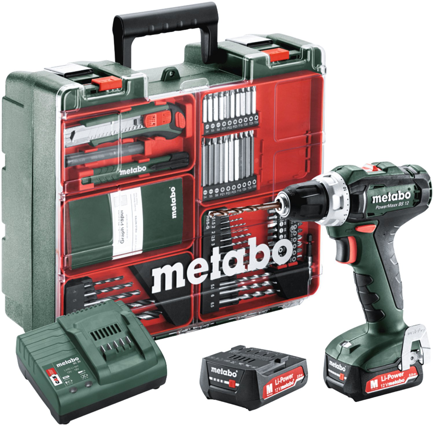 METABO Akku-Bohrschrauberset Powermaxx BS 12