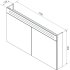 LED-Spiegelschrank Esal 120x71x16 cm 82996