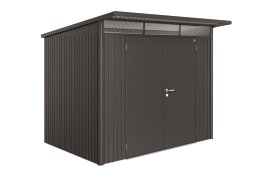 BIOHORT Gerätehaus A5 AvantGarde® mit Doppeltür, dunkelgrau-metallic