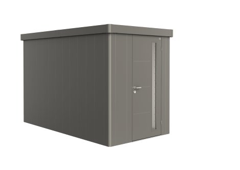 BIOHORT Gerätehaus Neo 4A Standardtür 348x180x222 cm, Quarzgrau-Metallic