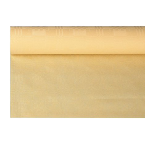 Damast Papiertischtuch creme 8 m x 1,2 m