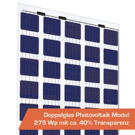SUNELEMENTS PV-Paket Set 40% Transparenz 275 WP
