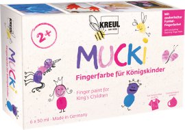 KREUL Fingerfarbe für Königskinder 50 ml 6er-Set