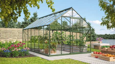 VITAVIA Gewächshaus Merkur 11500 ESG 3 mm Grün