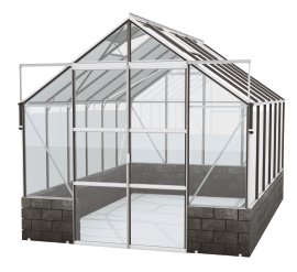 VITAVIA Gewächshaus Cassandra 9900 ESG 3 mm, Sockel Basalt
