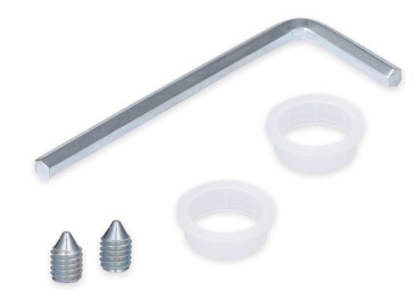 ALPERTEC Montageset mit 2 Madenschrauben & 2 Nylonlagerbuchsen & 1 Inbus