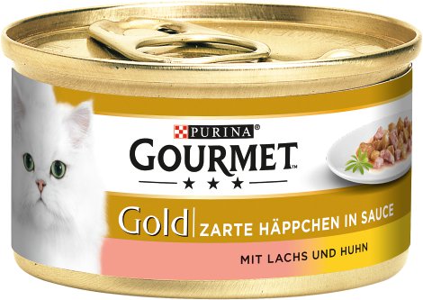 GOURMET Gold Zarte Häppchen Lachs & Huhn 12x85 g