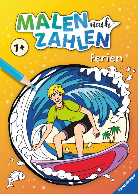 RAVENSBURGER Buch Malen nach Zahlen Ferien