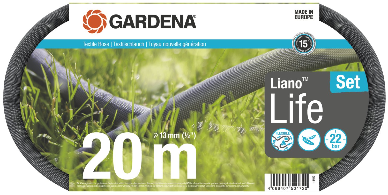 GARDENA Textilschlauch Linao™ Life 1/2" 20 m