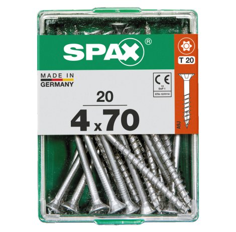 SPAX Schraube Senkkopf TRX 4,0x70 mm M 20 Stk.