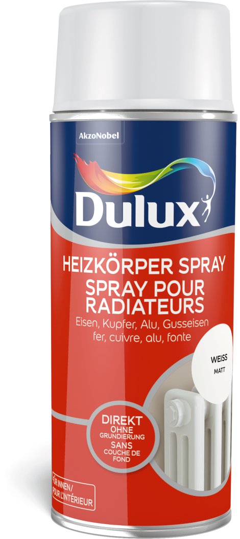 DULUX Farbspray für Heizkörper matt Weiß 0,4 l