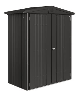 BIOHORT Gerätehaus Europa 1, 172x84x196 cm, Dunkelgrau-Metallic