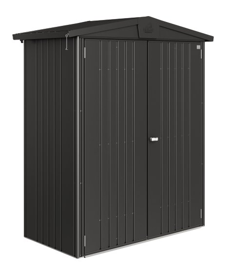 BIOHORT Gerätehaus Europa 1, 172x84x196 cm, Dunkelgrau-Metallic