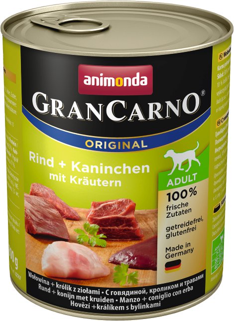 ANIMONDA GranCarno Adult Rind & Kaninchen mit Kräutern 800 g