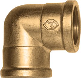 CORNAT Winkel 90° 1/2" IG, messing-blank