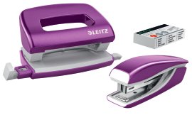 LEITZ Locher mit Hefter Mini Violett