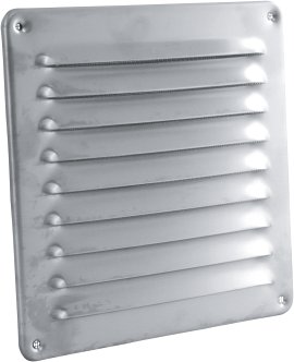 Lüftungsgitter aus Edelstahl für Innen & Außen 195 x 195 mm