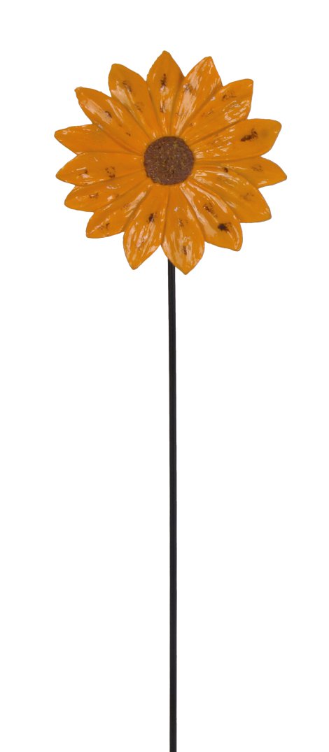 KENT LIVING Gartenstecker Flower Gelb 12x95 cm (⌀xH)