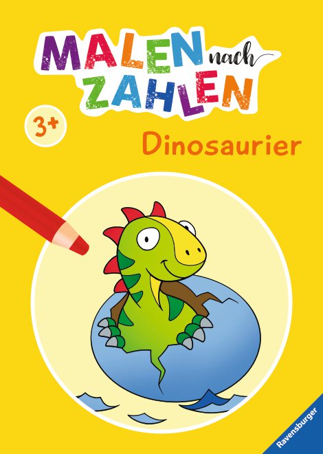 RAVENSBURGER Malbuch Malen nach Zahlen Dinosaurier