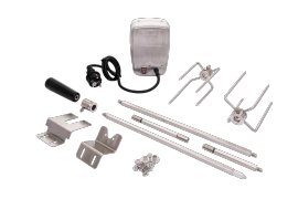 CHAR-BROIL® Drehspieß-Set Premium Silber/Schwarz 9,5x13x39 cm (LxBxH)
