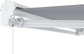 Hülsen-Markise Light mit Kurbel Grau 400x250 cm