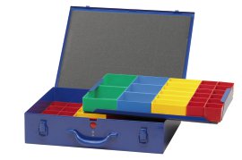 ALUTEC Kleinteile-Koffer Doppel mit 59 Fächer