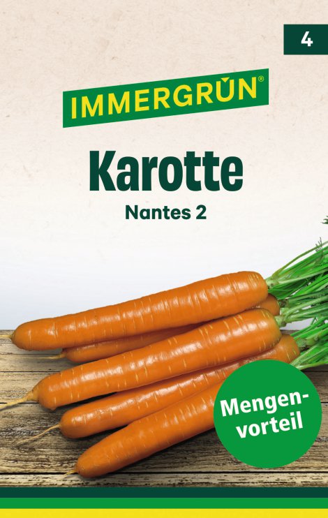 IMMERGRÜN Tütensamen Karottee Nantes 2  Vorteilspack