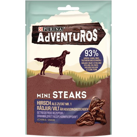 PURINA ADVENTUROS Mini Steaks Hirsch 7x70 g