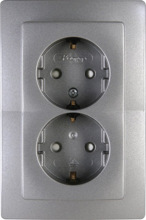 KOPP AP-Steckdose Venedig 2-fach Platin