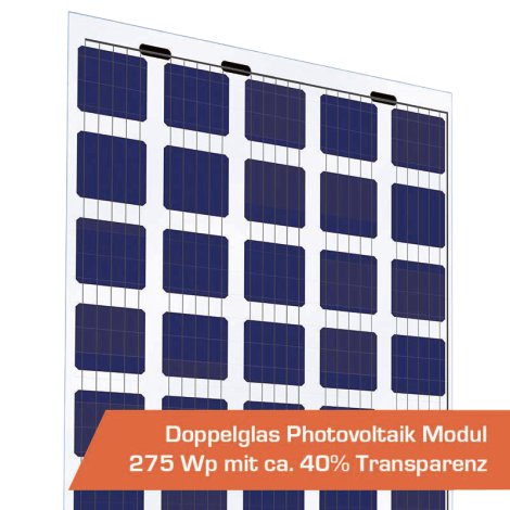 SUNELEMENTS PV-Paket Set 3 40% Transparenz 275 WP