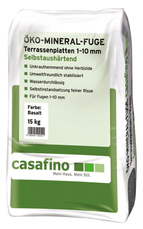 CASAFINO Öko-Mineralfuge 1-10 mm Basalt 15 kg