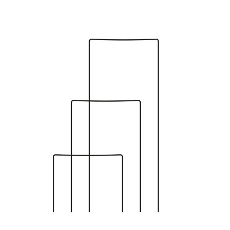 Strauchstütze Lacerta Schwarz 40x15x100 cm (LxBxH)