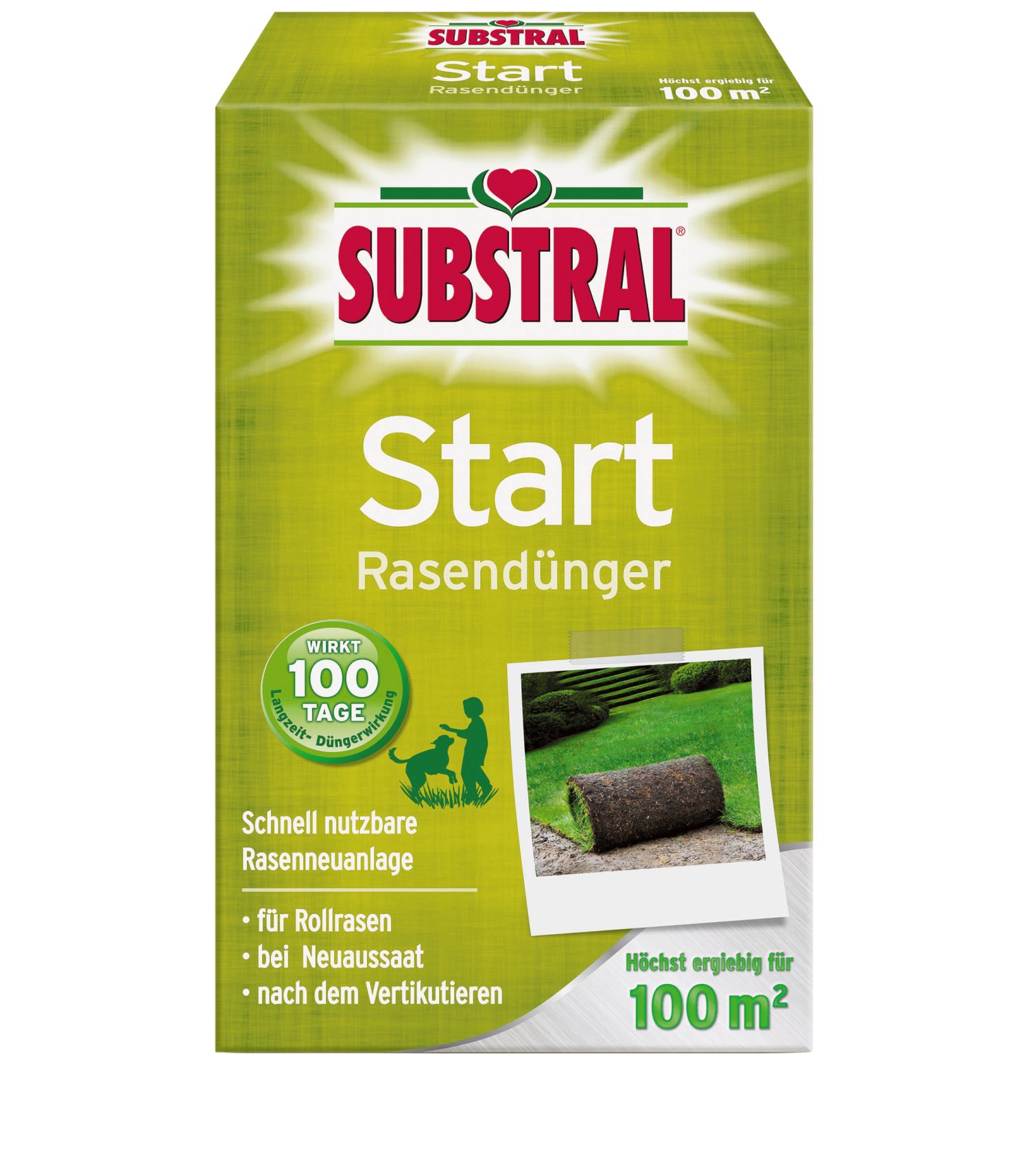 SUBSTRAL® Start Rasendünger für 100 m² / 2 kg