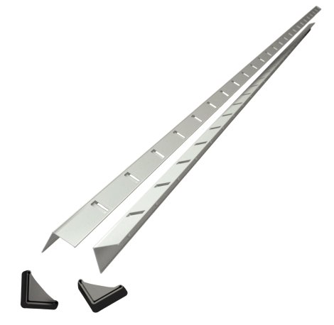 SCHULTE REGALWELT Winkelprofil Stecksystem Weiß 230x4x4 cm, 2 Stk.